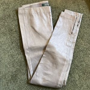 Ralph Lauren Pull On Ankle Pants 100% Leather